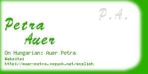 petra auer business card